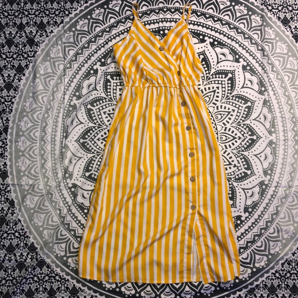 Stripped Buttoned down dress